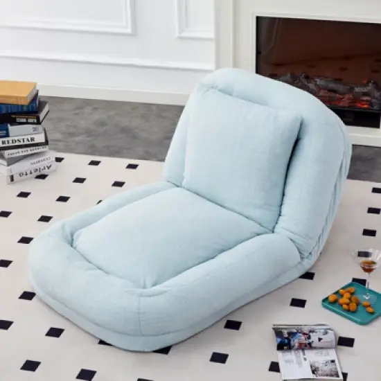 Folding Sofa Chair with 5 Adjustable Positions Plush Floor Lounge Chair for Gaming, Meditation, and Relaxation image {13}