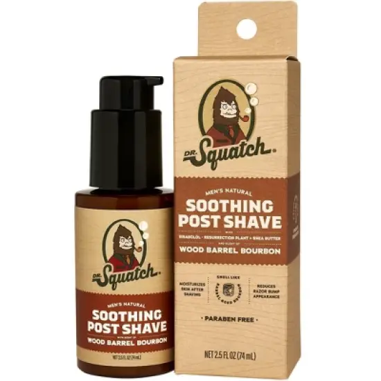 DR. SQUATCH Men's Natural Soothing Post Shave - Wood Barrel Bourbon - 2.5 fl oz image {3}
