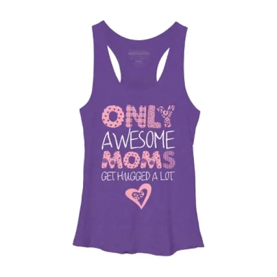 Women's Design By Humans Only Awesome Moms Get Hugged A Lot By growngratitude Racerback Tank Top image {4}