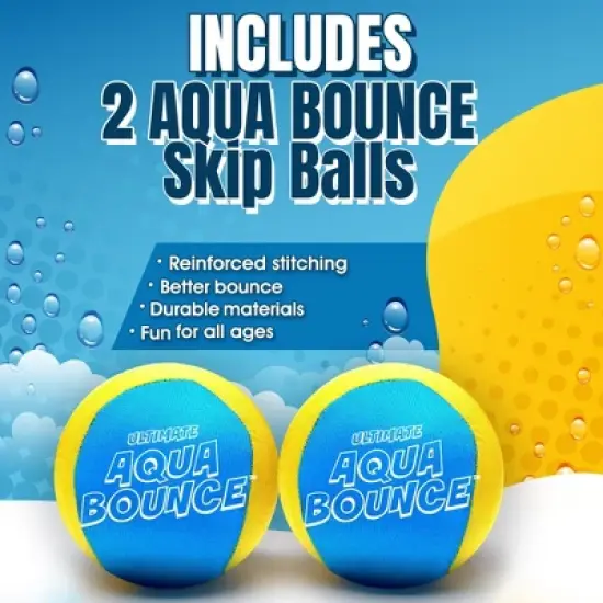 Activ Life Ultimate Larger 3" Size Skip Balls (Yellow/Cyan) Beach Pool Toys for Kids Ages 8-12 Year Old Boys Girls Gifts Basket image {2}