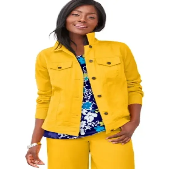 Jessica London Women&rsquo;s Plus Size Classic Cotton Denim Jacket image {6}