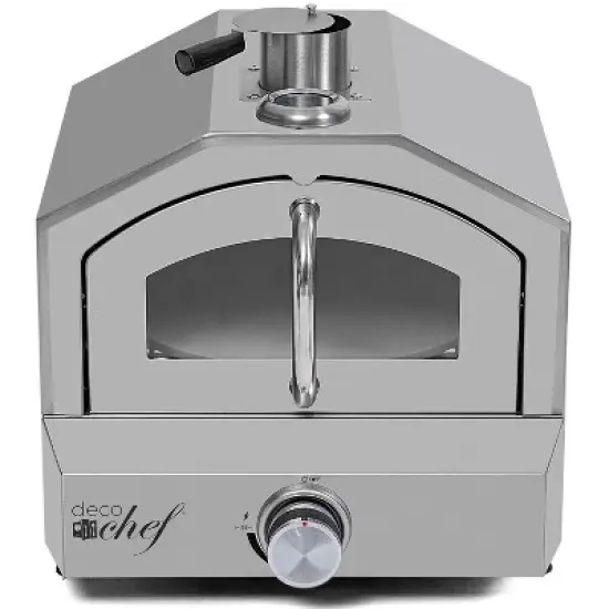 Deco Chef 2-in-1 Propane Gas Pizza Oven & Grill, Portable, with Pizza Stone, Peel, Rack image {1}