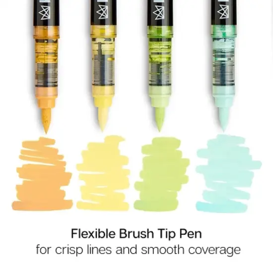 KINGART PRO Acrylic Paint Brush Pens 12 Pastel Colors image {6}