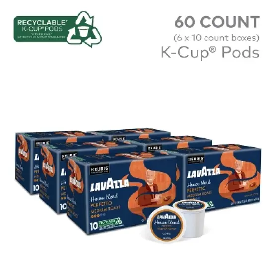Lavazza House Blend Perfetto Single-Serve Coffee K-Cup&reg; Pods for Keurig&reg; Brewer, 60 Count image {2}