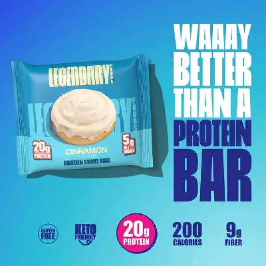 Legendary Foods Gluten Free and Keto Friendly Protein Sweet Roll - Cinnamon - 9.5oz/4ct image {1}