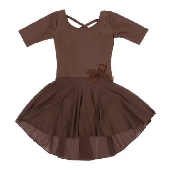 Leveret Girls Elbow Sleeve Skirt Leotard image {22}