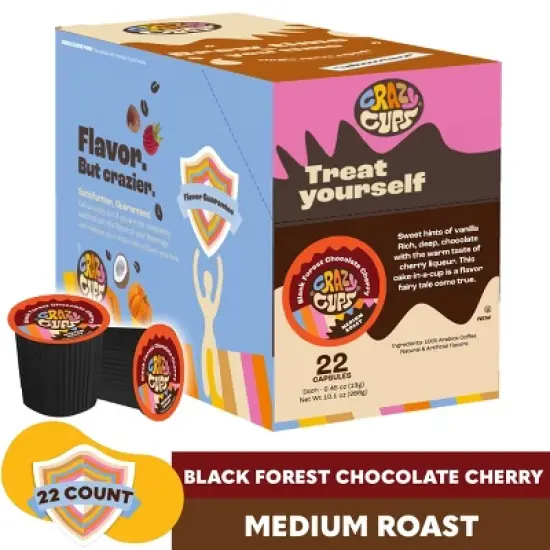 Black Forest Chocolate Cherry Flavored Coffee Pods image {1}