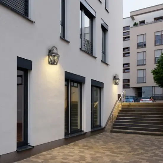 YUHAO Garage Patio Front Door Balcony Anti-Rust Waterproof Outdoor Wall Light Modern  Black(1 PACK) image {1}