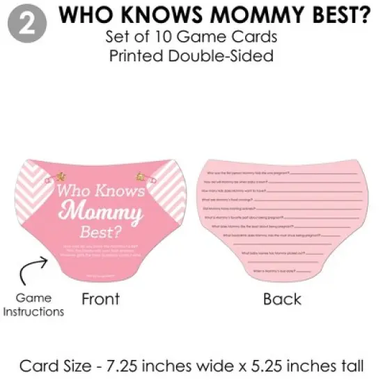 Big Dot of Happiness Hello Little One - Pink and Gold - 4 Girl Baby Shower Games - 10 Cards Each - Gamerific Bundle image {4}