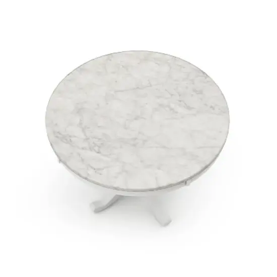 Kennegad Round Dining Table White - HOMES: Inside + Out image {4}