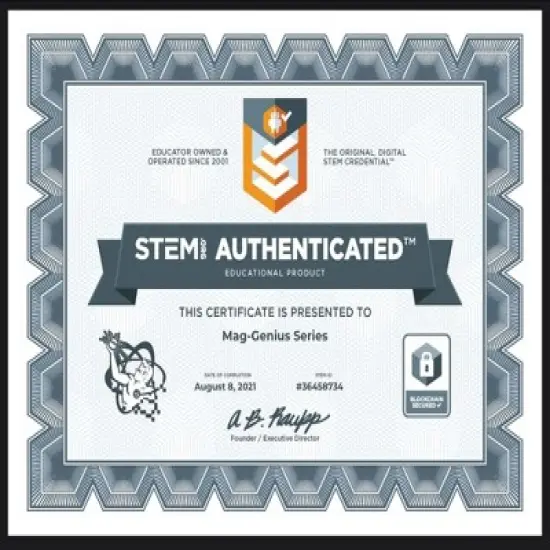 Mag Genius - 26 pieces of Mathematically Shaped Colorful and Transparent Magnetic Building Tiles - Beginners and Traveling Play Set image {3}