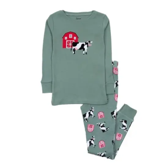 Leveret Kids Two Piece Cotton Animal Print Pajamas image {9}
