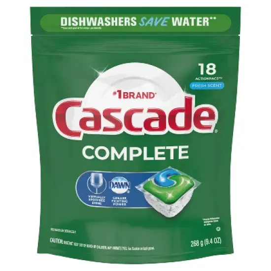 Cascade Fresh Scent Complete ActionPacs Dishwasher Detergents image {10}
