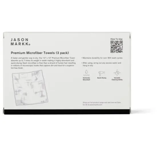 Jason Markk Microfiber Towel 3 Pack 12 x 12 Inches image {2}