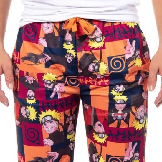 Naruto Shippuden Men's Allover Character Adult Lounge Pajama Pants image {2}