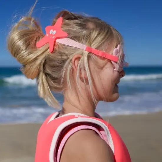 Sunnylife Mini Swim Goggles - Melody the Mermaid Neon Strawberry, 3D Starfish image {4}
