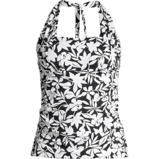 Lands' End Women's Chlorine Resistant Square Neck Halter Tankini Swimsuit Top image {4}