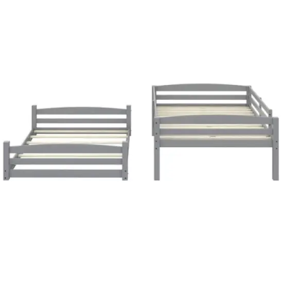 Full Over Full Alaina Floor Wood Bunk Bed - Room & Joy image {8}