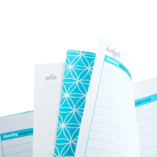 Paper Junkie Blue Monthly Budget Planner with 24 Pockets for Receipts, Bill Organizer, Home Expense Tracker, 8x10 In image {4}