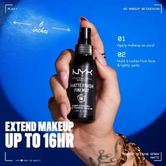 NYX Professional Makeup Long Lasting Makeup Setting Spray - Matte Finish - 2.03 fl oz image {4}