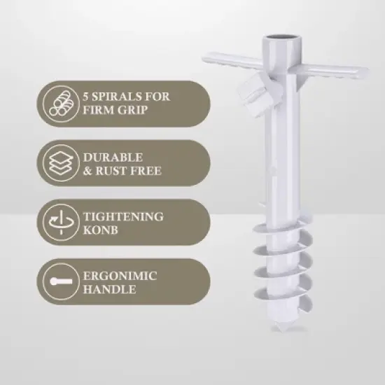 LAGarden Ocean 6 Ft Beach Umbrella with 8 Ribs Sand Anchor Push Button Tilt with Heavier Tassle Carry Bag Outdoor Beach Pool Party image {5}