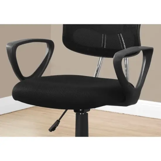 Sapphtopaz Adjustable Office Chair with Wheels, Ergonomic Mesh Swivel Chair with Metal Base and Armrest, Computer Gaming Chair for Office image {2}