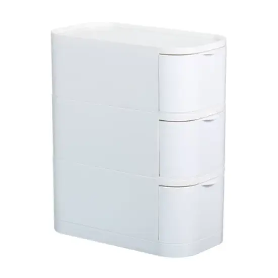 Unique Bargains Plastic Stackable Desk Organizer Makeup Brush Stationery Box Storage Drawer 1 Pc image {5}