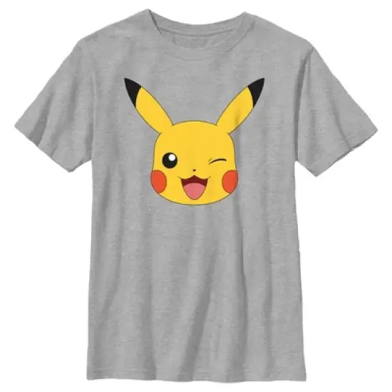 Boy's Pokemon Pikachu Wink Face T-Shirt image {4}