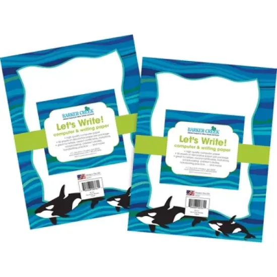 Barker Creek 100ct Computer Paper - Whales image {1}