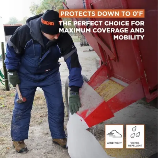 RefrigiWear Men's ChillBreaker Warm Lightweight Insulated High Bib Overalls image {3}