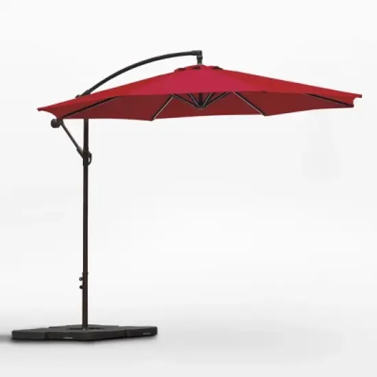 WestinTrends 10 Ft Outdoor Patio Cantilever Offset Umbrella with Base Weights image {11}