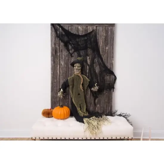 Gallerie II 43" Hanging Scarecrow Halloween Decor image {1}