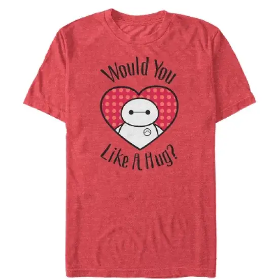 Men's Big Hero 6 Valentine Baymax Likes Hug T-Shirt image {3}
