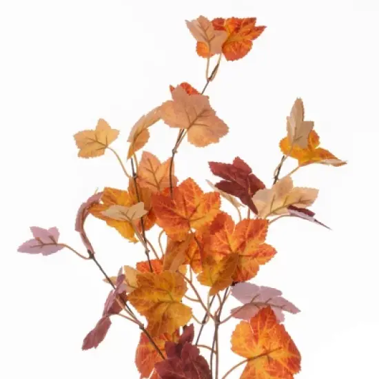 Vickerman 22" Artificial Orange Fall Maple Leaf Wreath. image {1}
