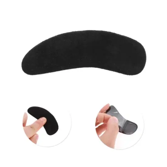 Unique Bargains Non-slip Heel Pads One Size Black 2 Pair image {2}
