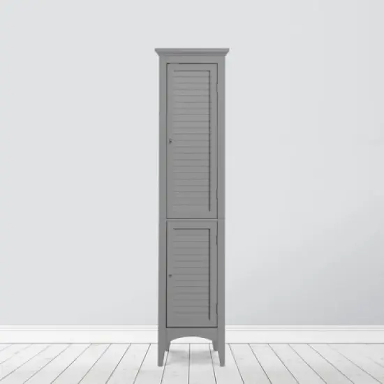 Slone Two Door Shuttered Linen Cabinet - Elegant Home Fashion image {12}