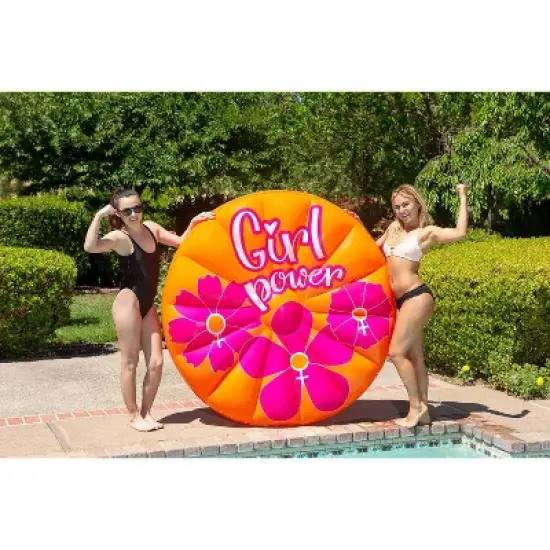 Poolmaster Girl Power Island Inflatable Swimming Pool Float image {12}