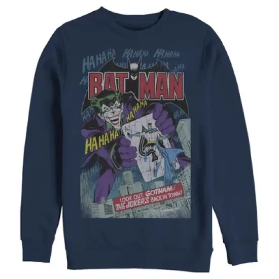 Men's Batman Joker Vintage Card Sweatshirt image {2}