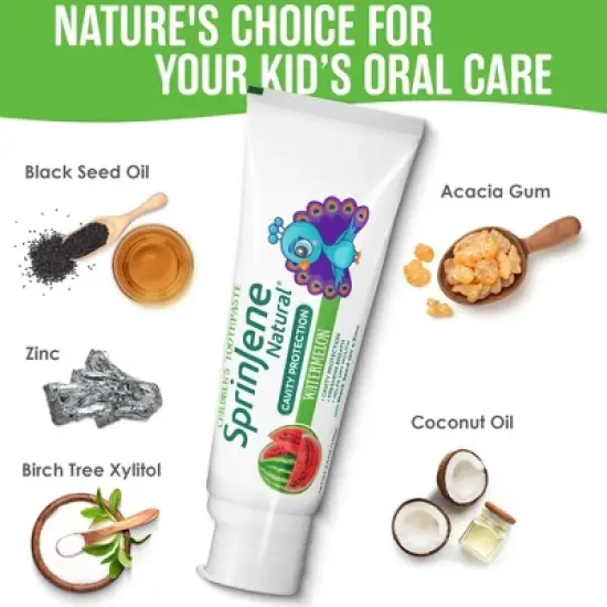 SprinJene Natural Kids' Toothpaste - Watermelon - 3.5oz image {1}