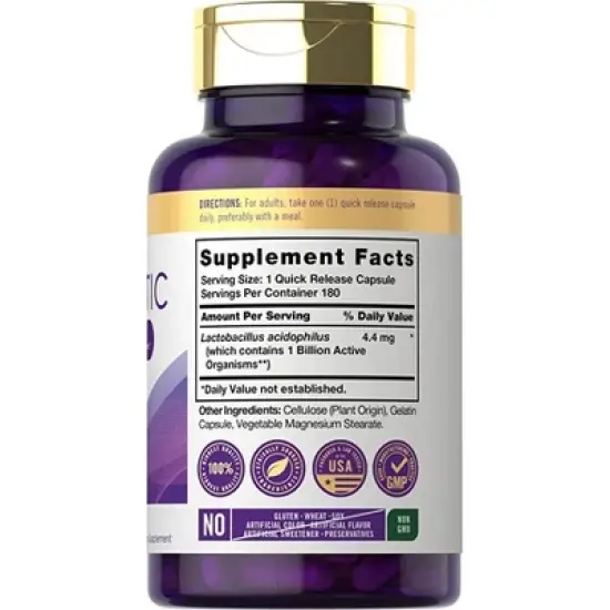 Carlyle Probiotic for Women & Men | 1 Billion CFU | 180 Capsules image {1}