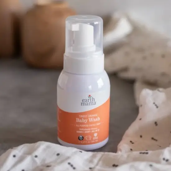 Earth Mama Sweet Orange Castile Baby Wash Naturally Foaming Soap - 6.27 fl oz image {10}