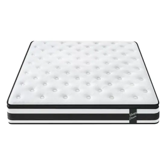 Yinvani 12" Memory Foam Individual Pocket Spring Hybrid Mattress with Breathable Cool Cover image {9}