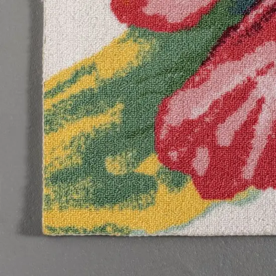 Nuloom Contemporary Floral Sabrina Indoor/Outdoor Patio Area Rug, Round 6', Multi image {4}