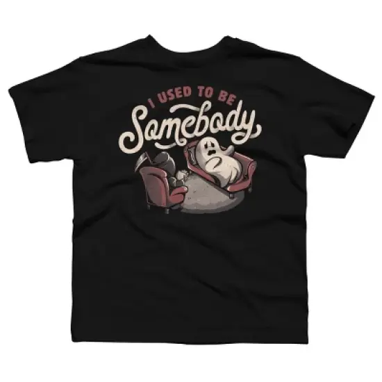 Boy's Design By Humans I Used to Be Somebody - Funny Halloween Spooky Ghost Gift By EduEly T-Shirt image {2}