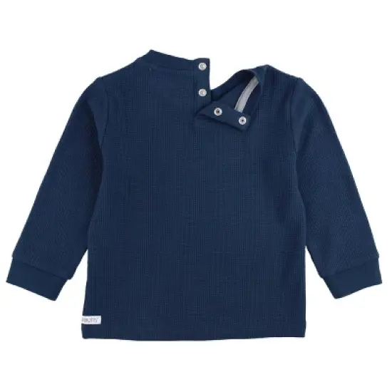 RuggedButts Toddler Boys Waffle Knit Long Sleeve Crew Neck Shirt image {2}