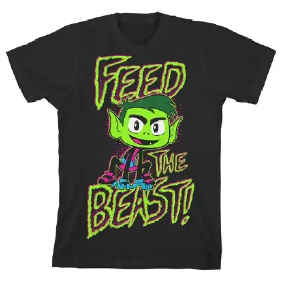Teen Titans Go Feed the Beast Black T-shirt Toddler Boy to Youth Boy image {4}