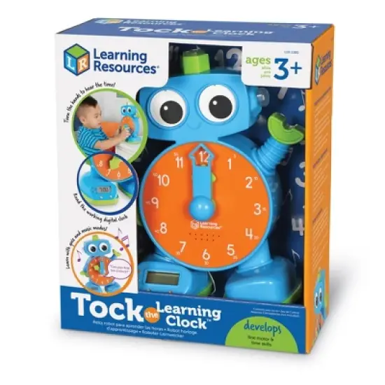 Learning Resources Tock The Learning Clock, Educational Talking & Teaching Clock, Ages 3+ image {4}