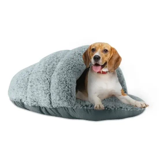 Sleepy Pet Slipper Covered Dog Bed - Mineral image {4}