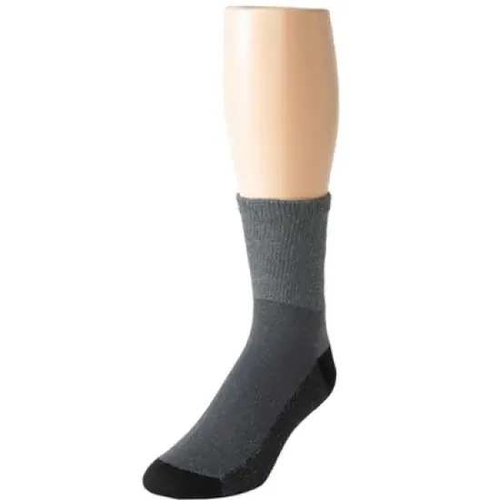 KingSize Men's Big & Tall 1/4 Length Cushioned Crew Socks 3-Pack image {3}