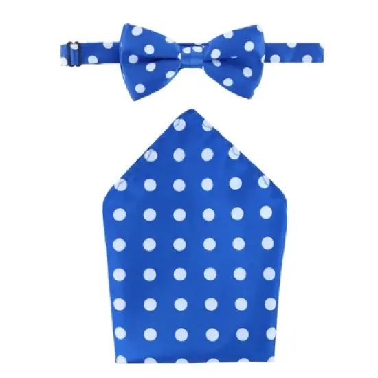CTM Men's Polka Dot Bow Tie and Pocket Square image {8}